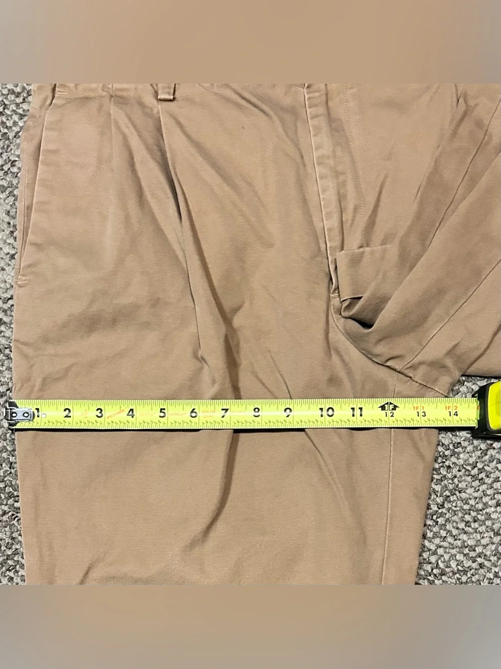 Vintage Banana Republic Smithfield Chino Mens 35x30 Tan Pleated Cuffed Y2K